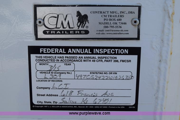 image for item K6101 1998 CM cargo trailer