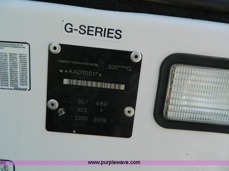 image for item K8098 2009 Bobcat 335G compact excavator