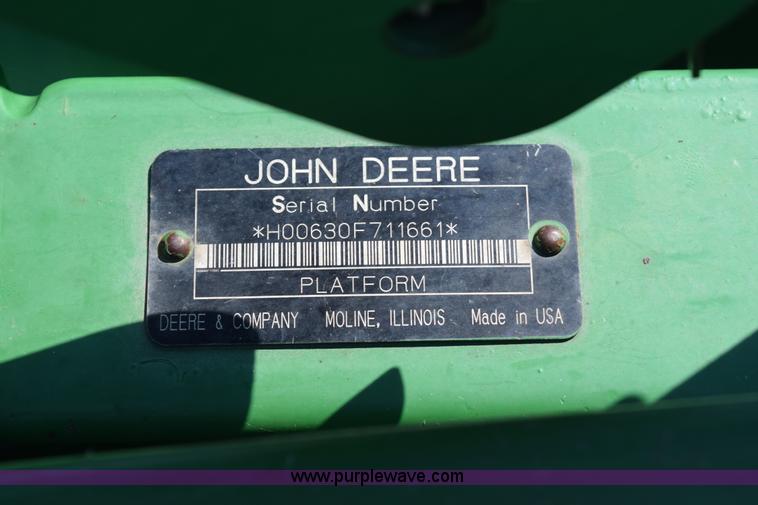 image for item K6088 2005 John Deere 630F flex head
