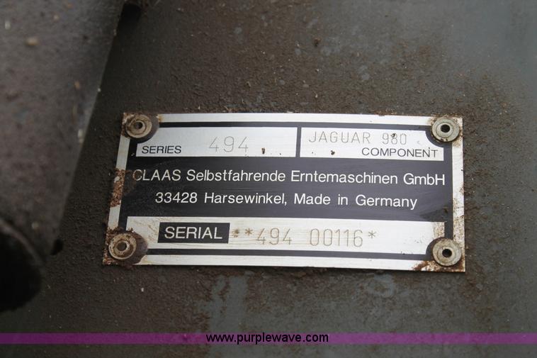 image for item L4319 2008 Claas Jaguar 980 forage harvester