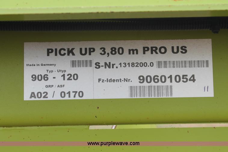 image for item L4322 2011 Claas 380 pickup head