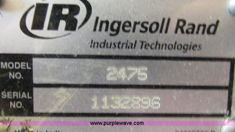 image for item AY9851 Ingersoll Rand 2475 air compressor