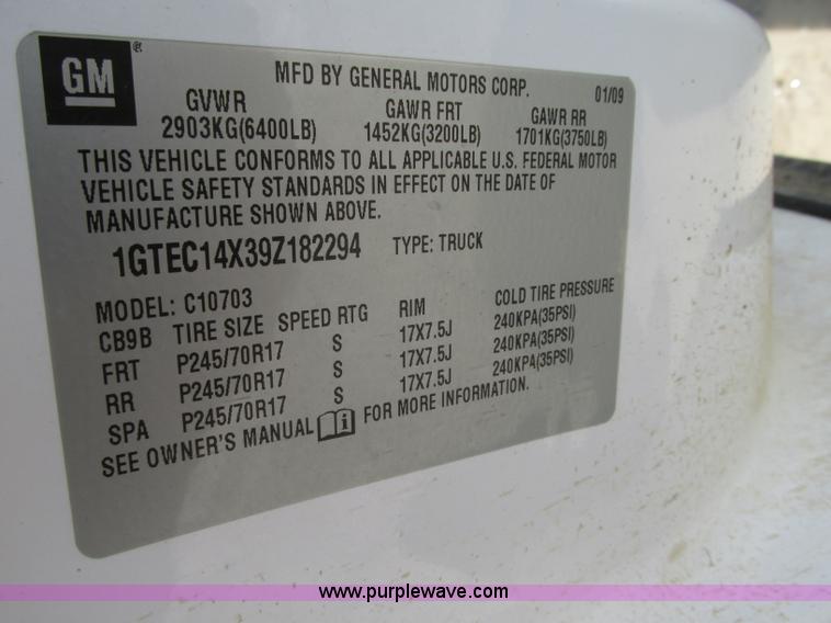 image for item B2994 2009 GMC Sierra 1500 pickup truck