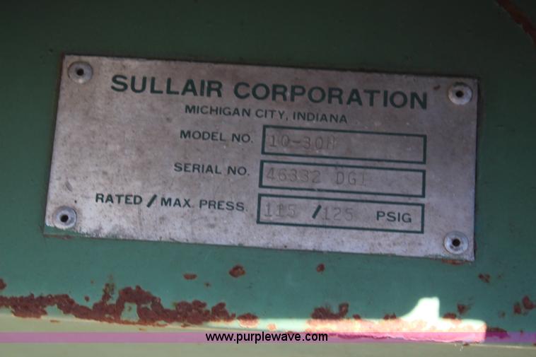 image for item BO9402 Sullair 10-30H air compressor