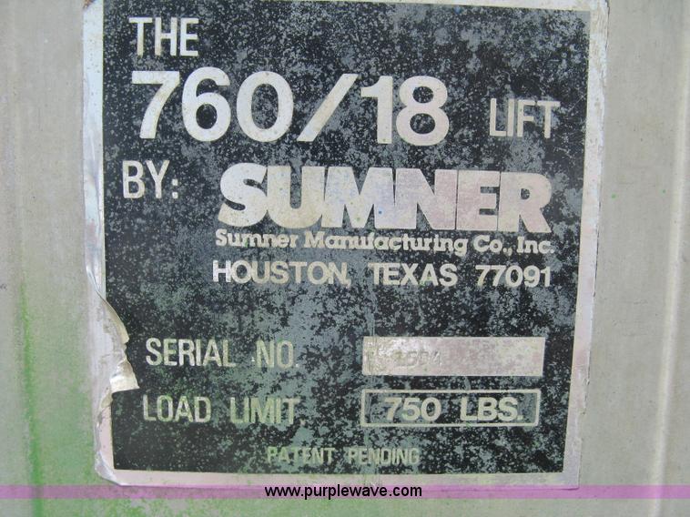 image for item BQ9513 Sumner 760/18 manual platform/forklift