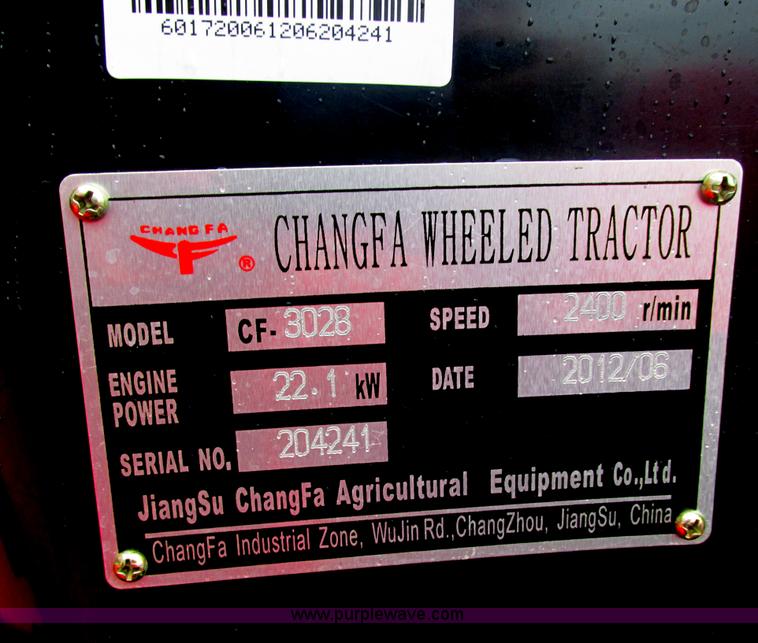 image for item E7374 2012 Changfa 3028 MFWD tractor
