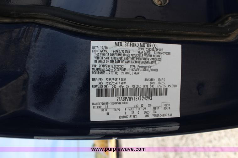 image for item F7911 2011 Ford Crown Victoria Police Interceptor