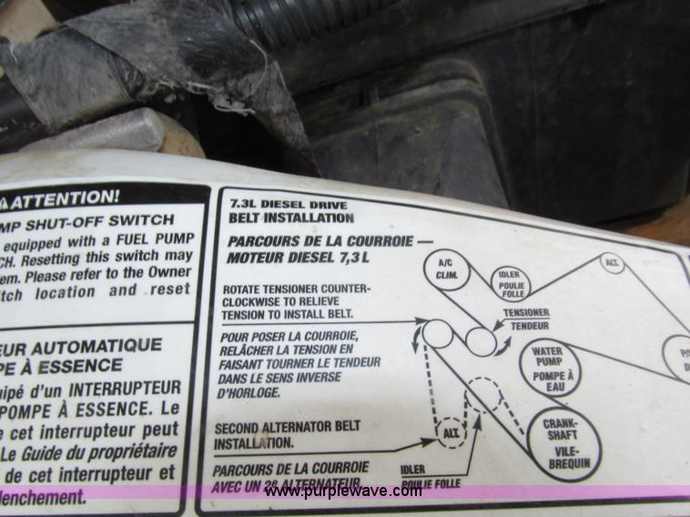 image for item H4575 2000 Ford F350 Super Duty XL SuperCab pickup truck cab and chassis