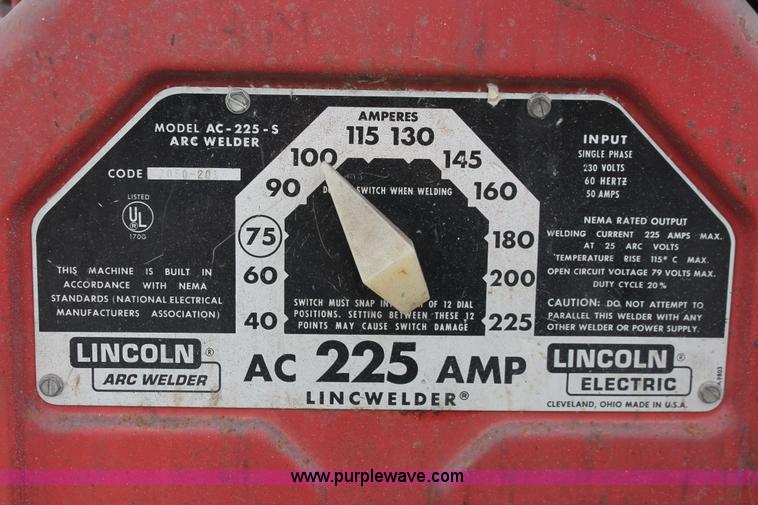 image for item H8198 (5) Lincoln AC-225 welders