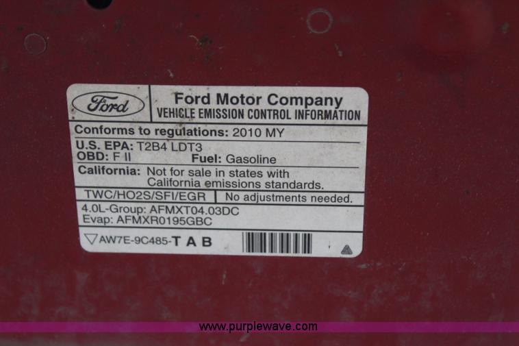 image for item I1618 2010 Ford Explorer XLT SUV