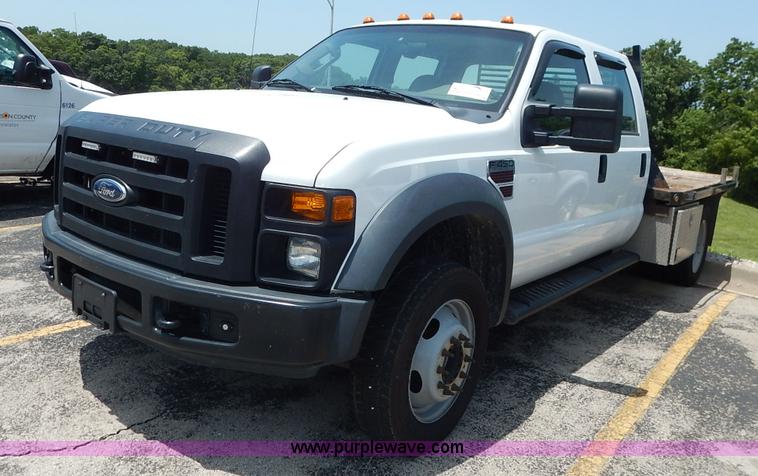 image for item J3856 2008 Ford F450 Super Duty XL Crew Cab flatbed truck