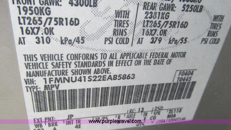 image for item J8537 2002 Ford Excursion XLT SUV