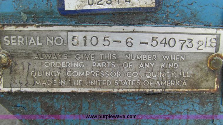 image for item J8540 Quincy air compressor