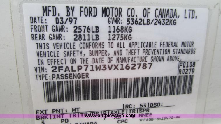 image for item J8545 1997 Ford Crown Victoria Police Interceptor