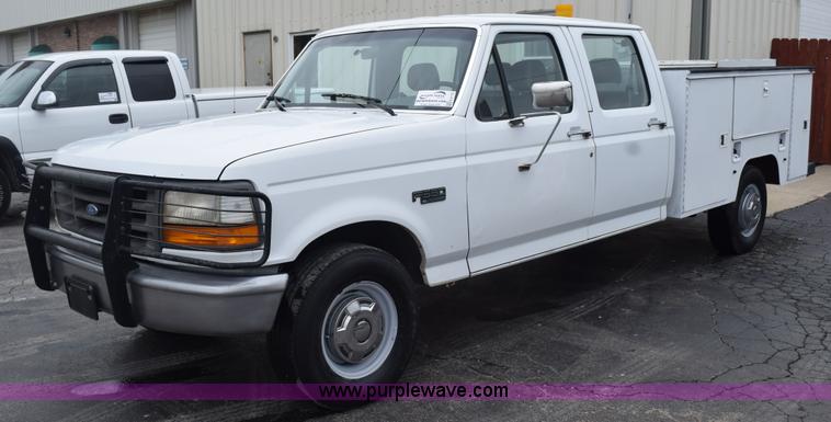 image for item K6112 1994 Ford F350 XL Crew Cab utility truck