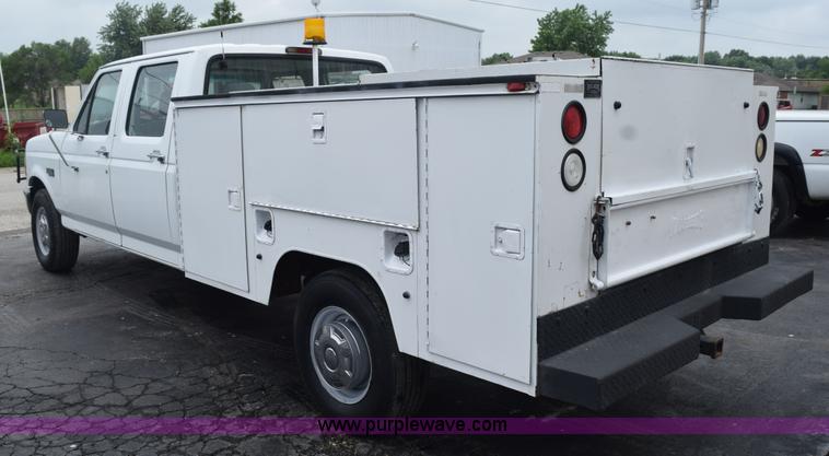 image for item K6112 1994 Ford F350 XL Crew Cab utility truck