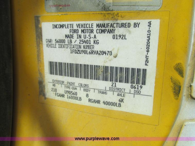 image for item BS9147 1994 Ford L9000 dump truck