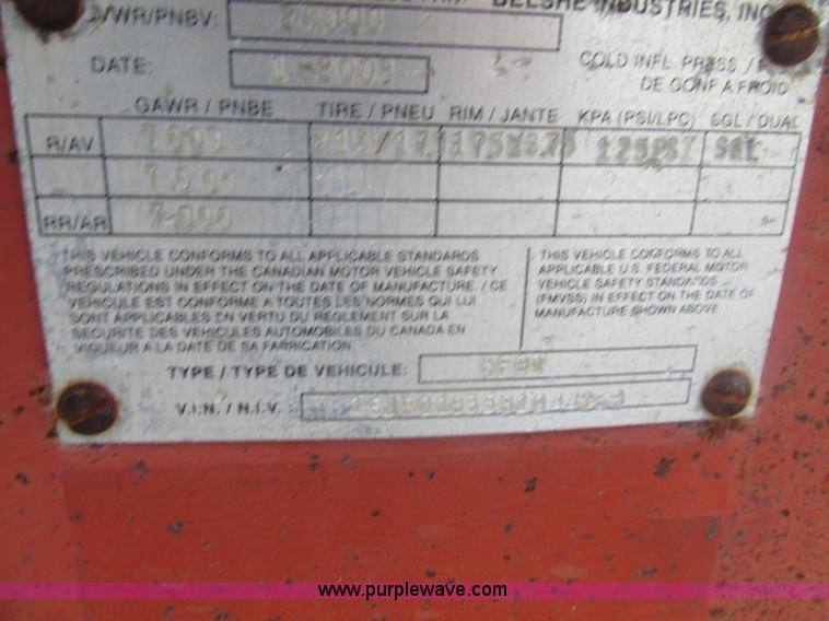 image for item BS9163 2008 Belshe BF9T equipment trailer