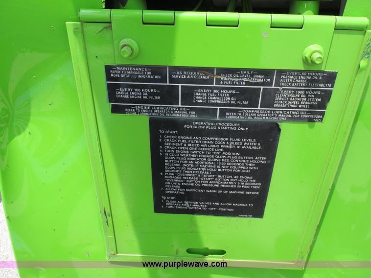 image for item BS9172 Sullair 185DPQ-2WJD air compressor