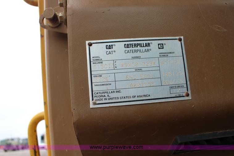 image for item F7962 2000 Caterpillar 615C Series II elevating scraper
