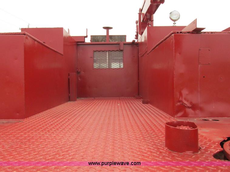 image for item H3268 1991 Ford F800 crane truck with Hi-Rail/Road Rail