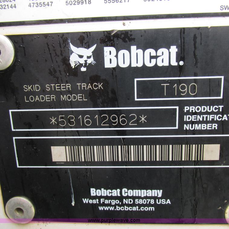 image for item H3301 2006 Bobcat T190 skid steer