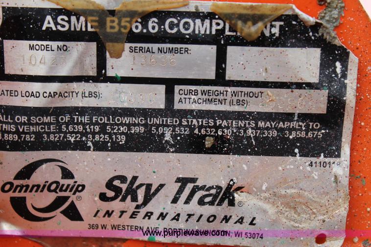 image for item I1638 2000 Sky Trak 10042 telehandler