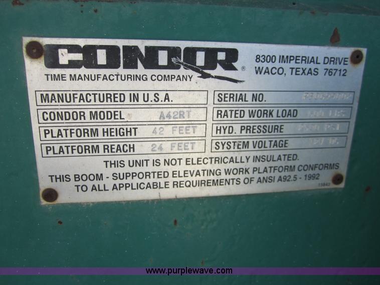 image for item I2118 Condor A42RT boom lift