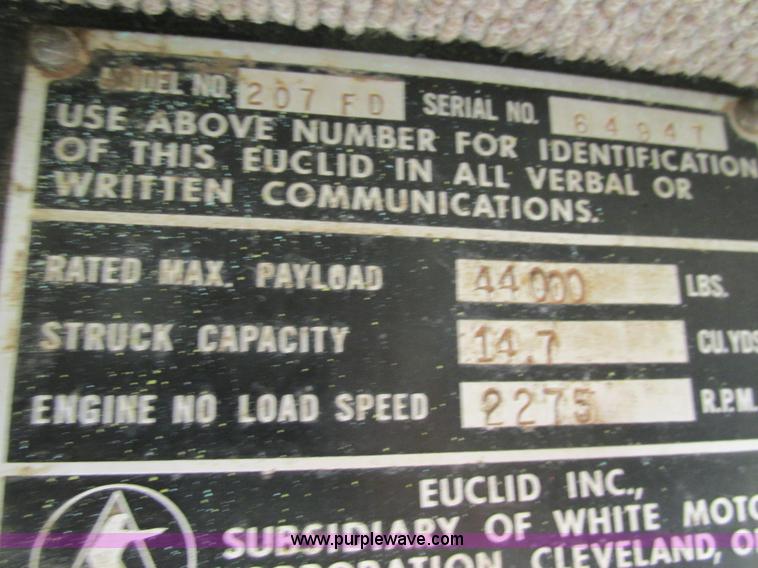 image for item K5082 1974 Euclid R-22 (207FD) haul truck