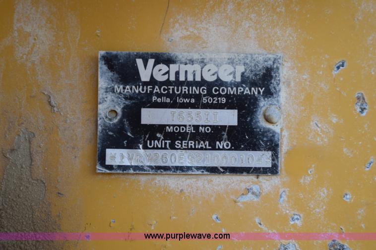 image for item K6062 2002 Vermeer T655 Commander II trencher