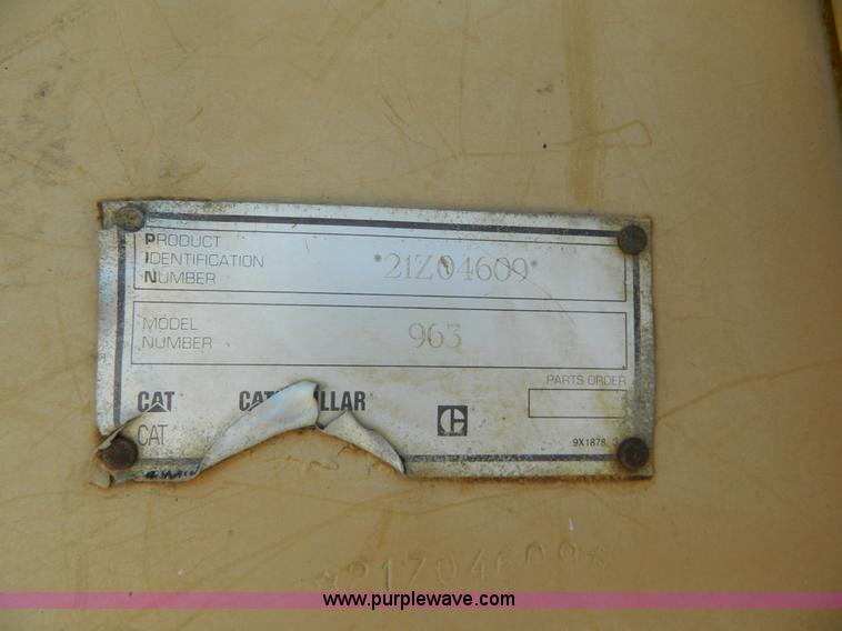 image for item K8122 1993 Caterpillar 963 track loader