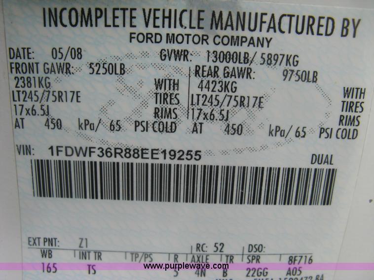 image for item K8692 2008 Ford F350 Super Duty XL utility truck