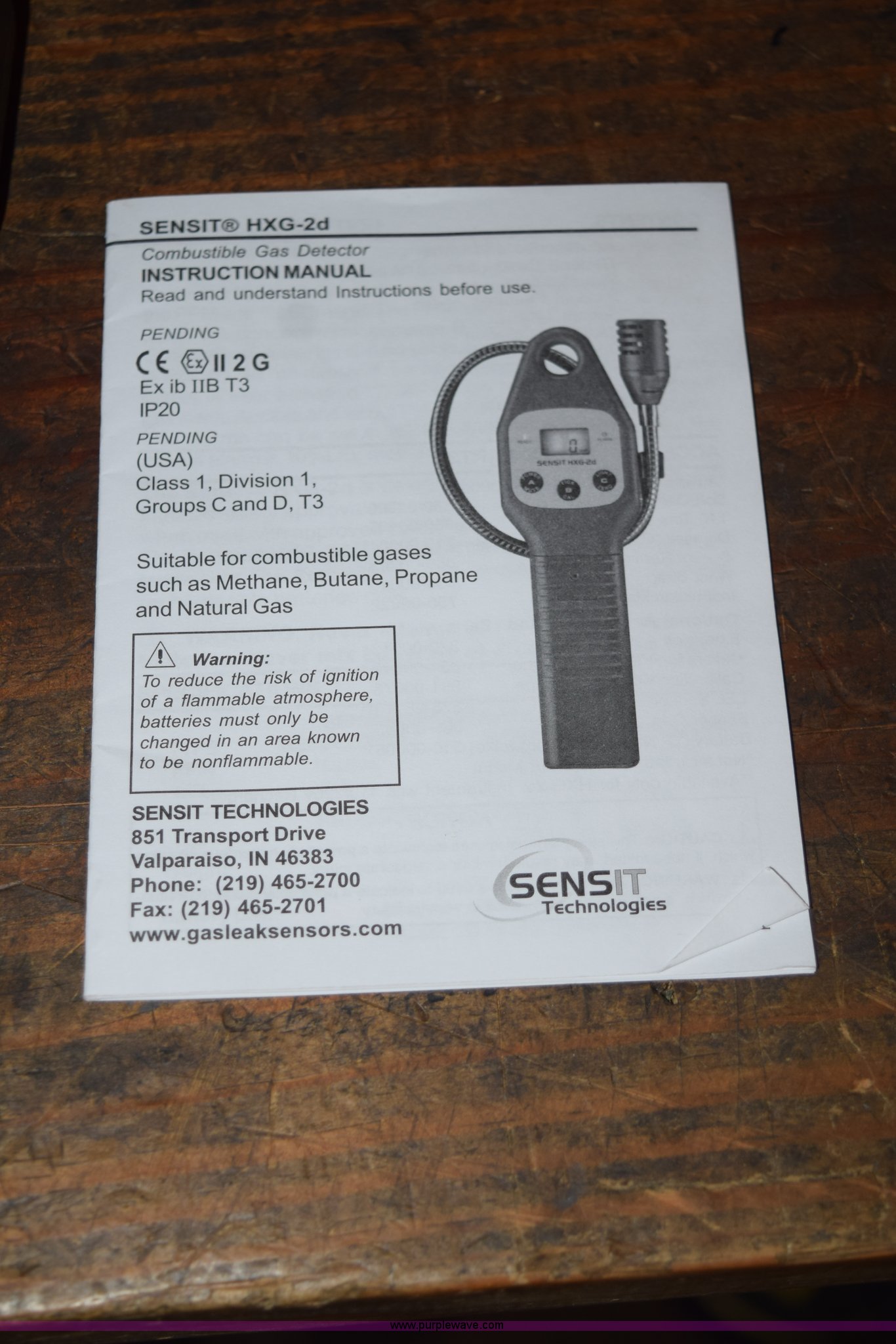 Sensit CGI HXG2D gas detector in San Antonio, TX Item K6076 sold