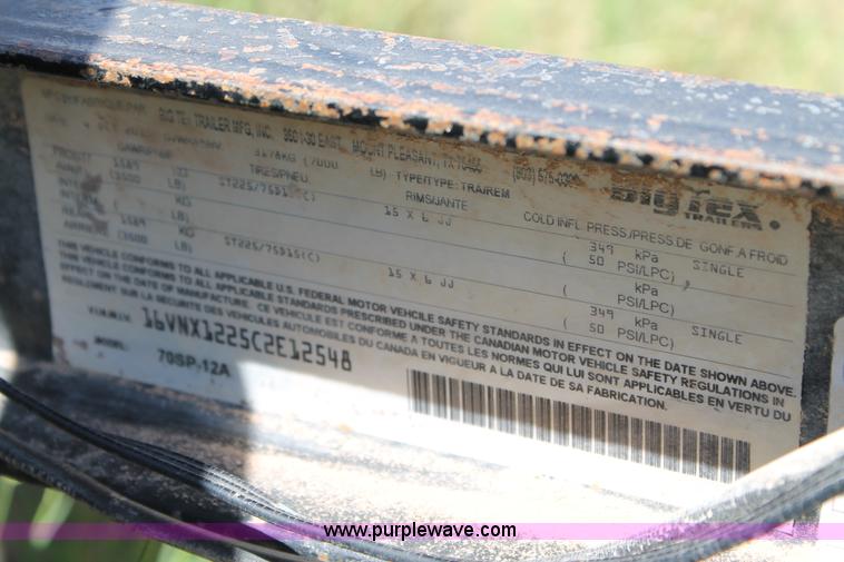 image for item L4278 2012 Big Tex utility trailer