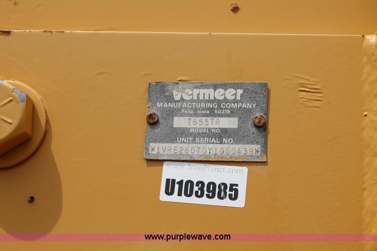 image for item L4303 2000 Vermeer T655TR Commander trencher