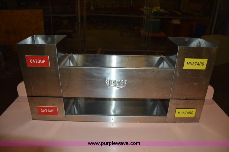 image for item BQ9544 Condiment counter with two stainless steel inserts