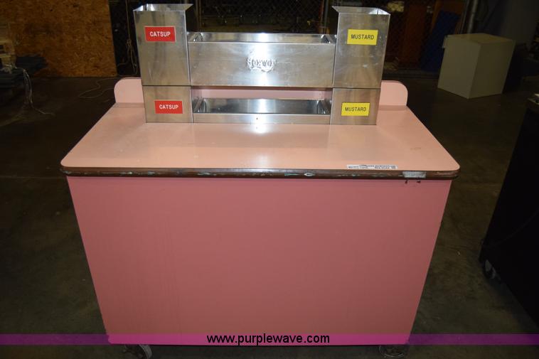 image for item BQ9544 Condiment counter with two stainless steel inserts