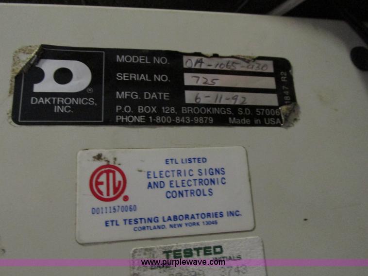 image for item H4586 (2) Daktornics FB1830 scoreboard