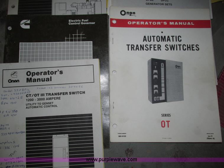 image for item H4602 1993 Onan 350DFCC generator