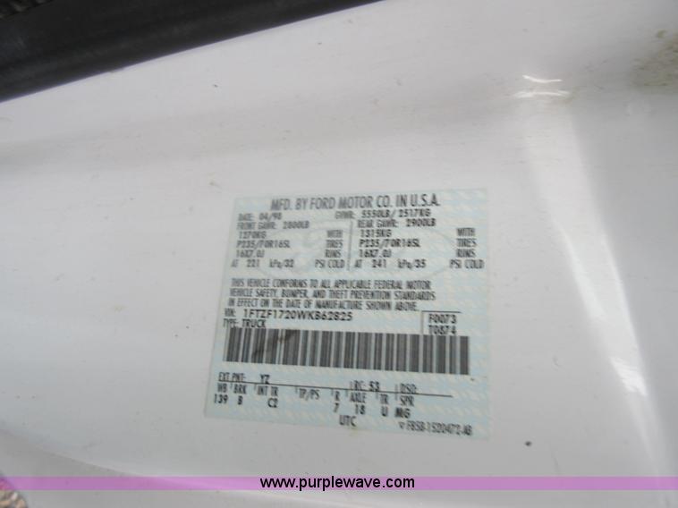 image for item I2077 1998 Ford F150 pickup truck