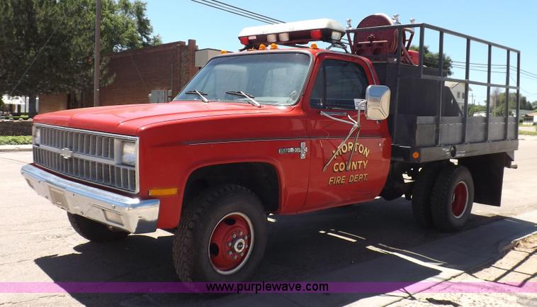 image for item J6938 1982 Chevrolet Custom Deluxe 30 fire truck