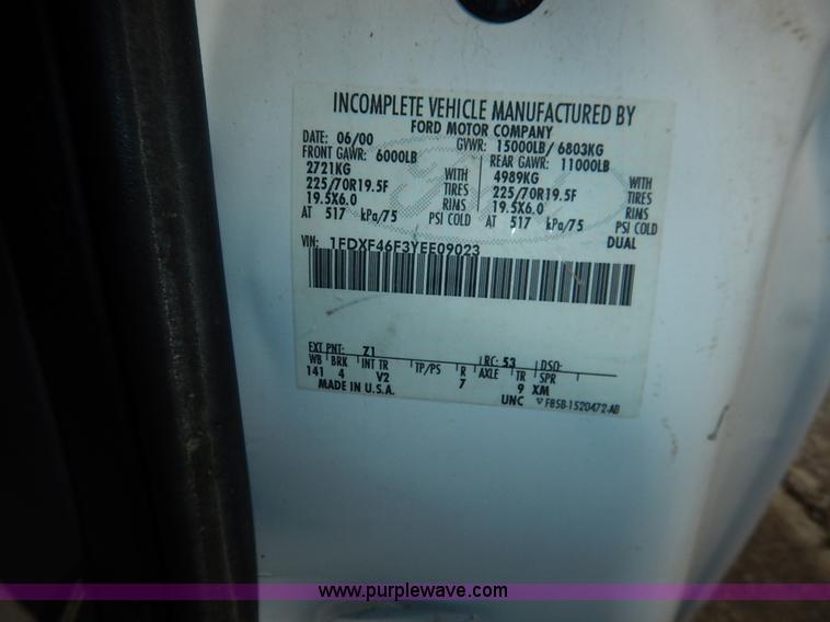 image for item K1515 2000 Ford F450 Super Duty XL dump flatbed truck