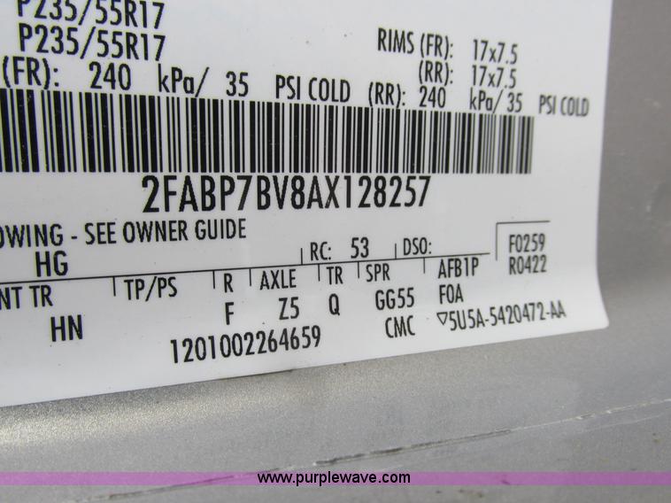 image for item K2176 2010 Ford Crown Victoria Police Interceptor