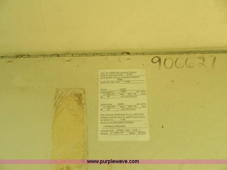 image for item K8140 1997 Ford Carpenter school bus