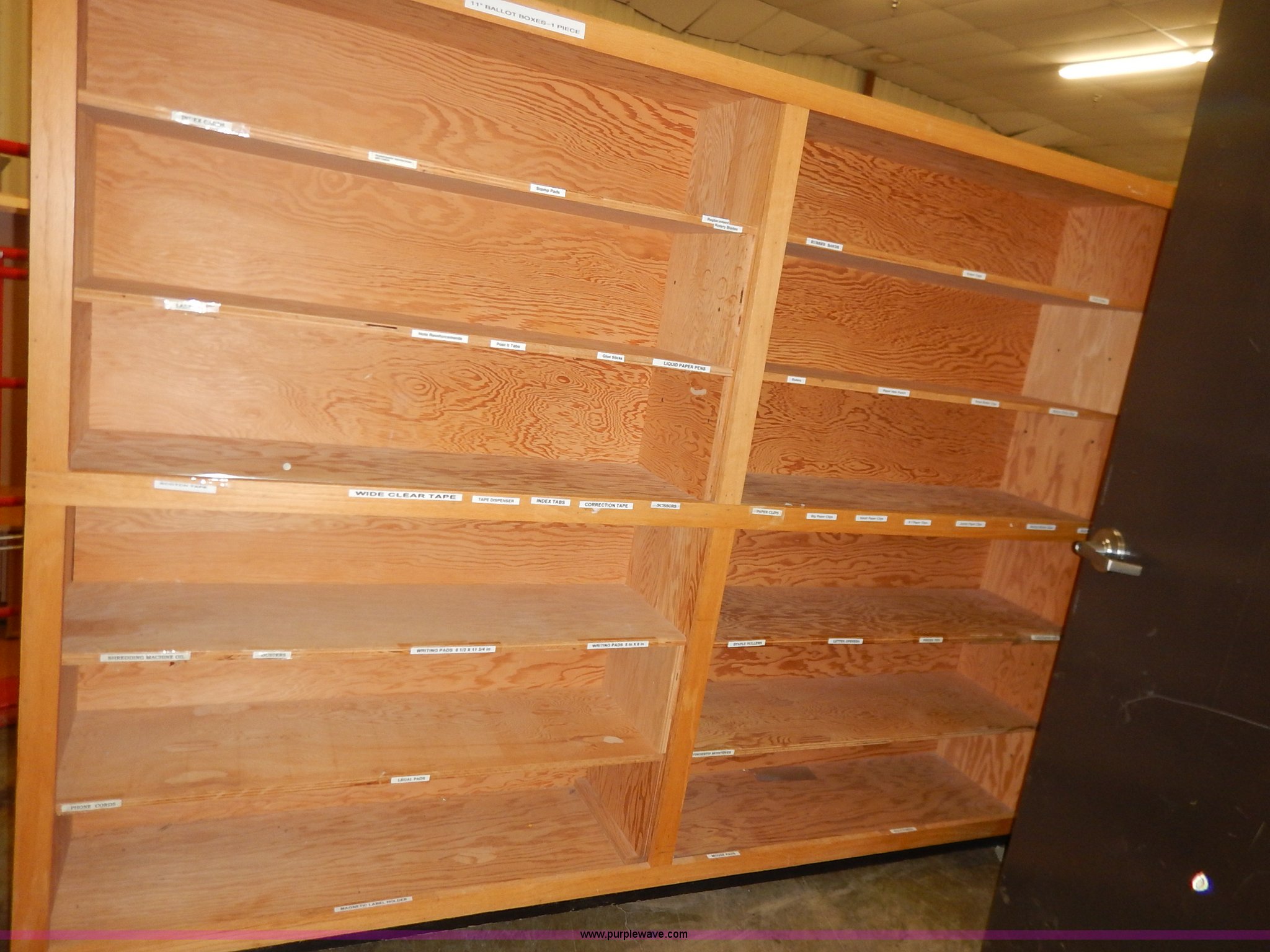 Wood shelving in Topeka, KS Item BO9853 sold Purple Wave