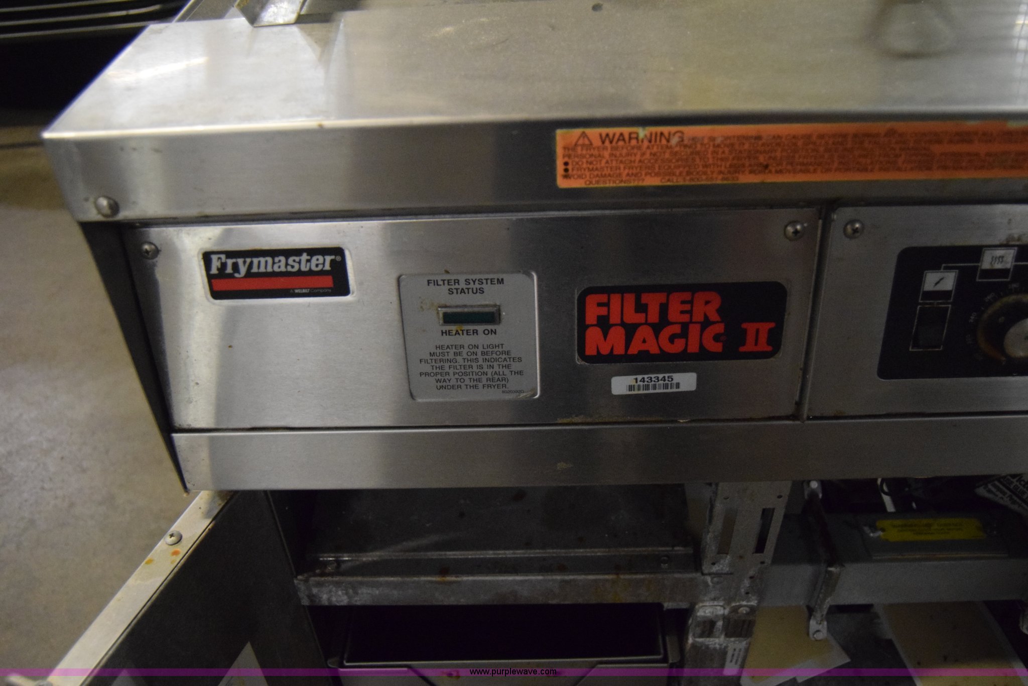 Frymaster Filter Magic II deep fryer with builtin warmer in Wichita