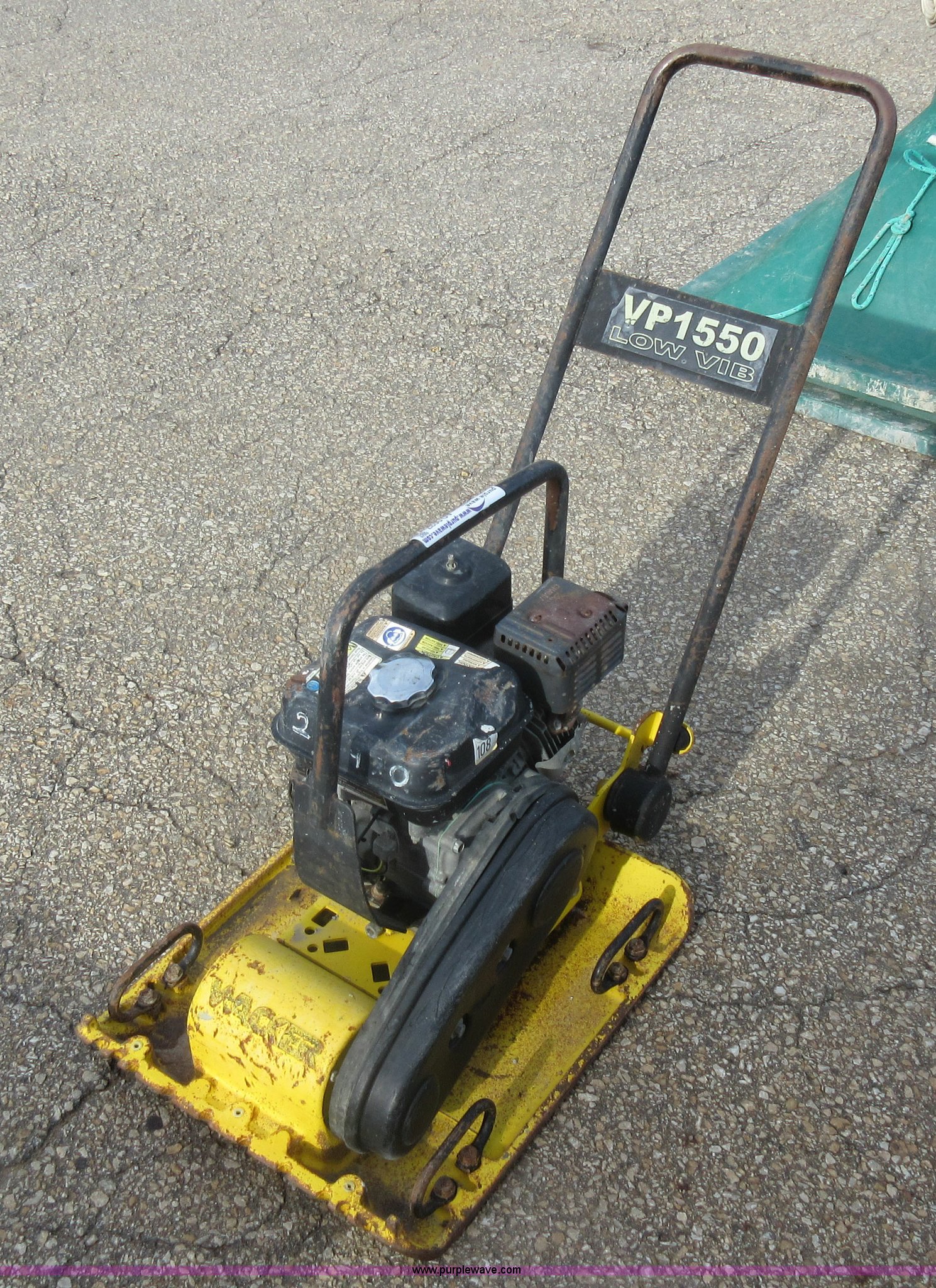 Wacker VP1550 low vibration plate compactor in Topeka, KS Item AO9037