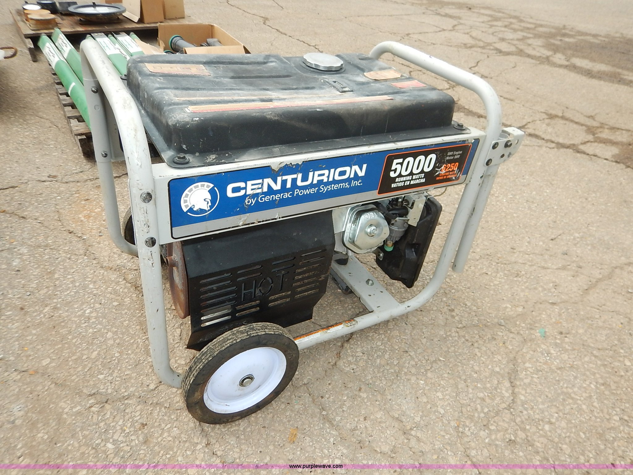 Centurion 5000 generator in Topeka, KS Item BO9895 sold Purple Wave