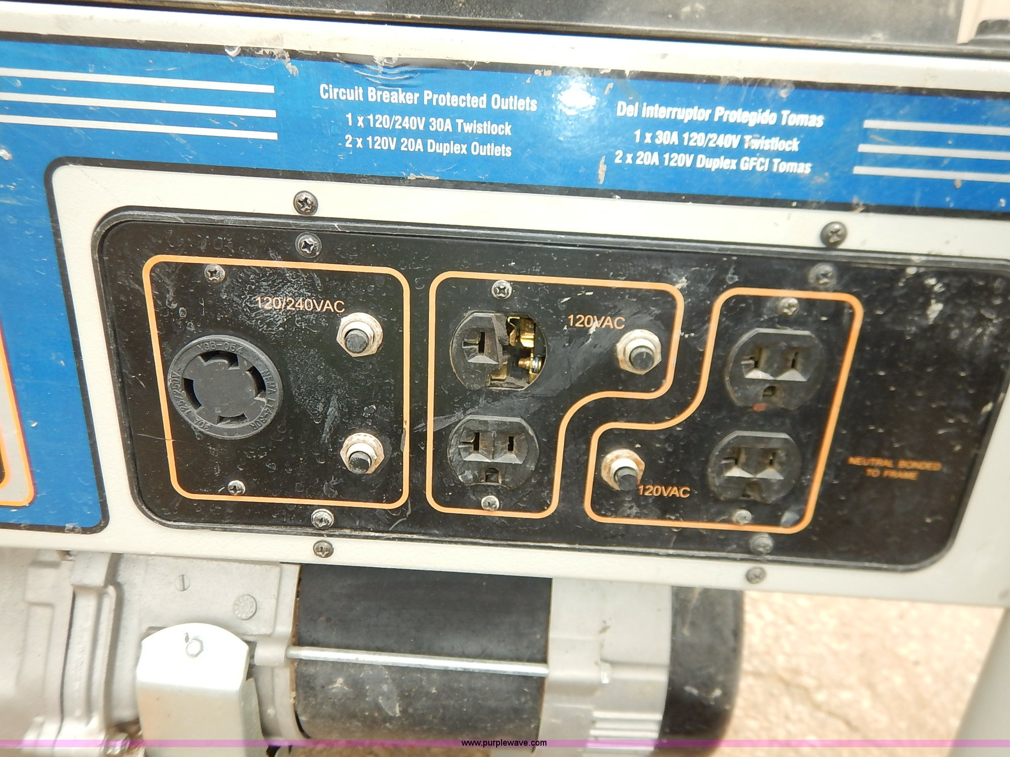 Centurion 5000 generator in Topeka, KS Item BO9895 sold Purple Wave