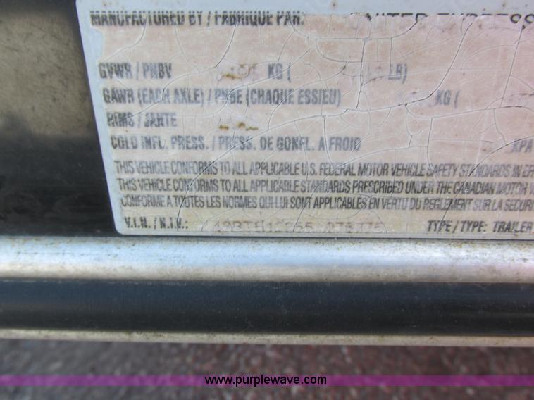 image for item K6512 2005 United Trailers enclosed cargo trailer